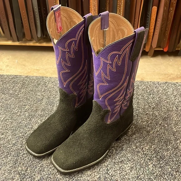 Handmade leather and suede men’s 8E (wide) -only pair